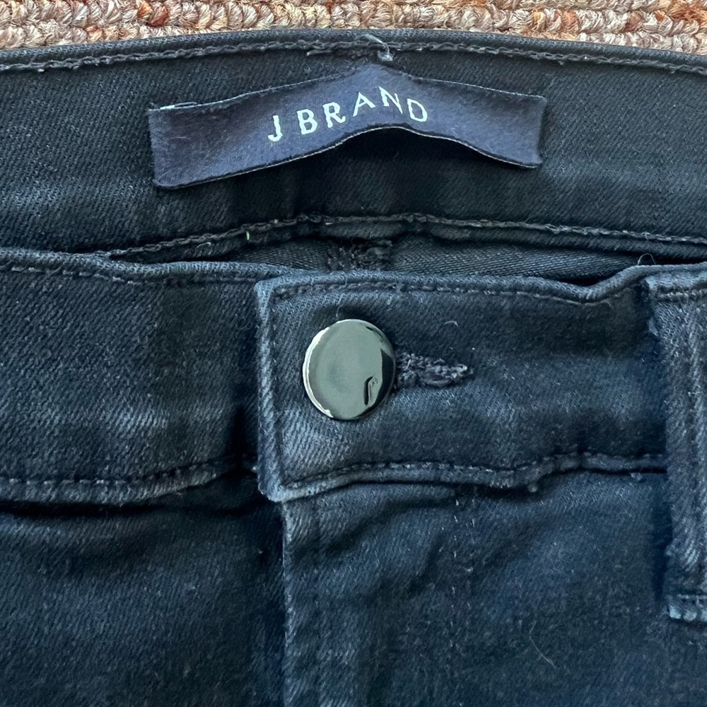 J Brand Maria High-Rise Stretch Skinny Jeans in Vanity Black EUC - Picture 8 of 12